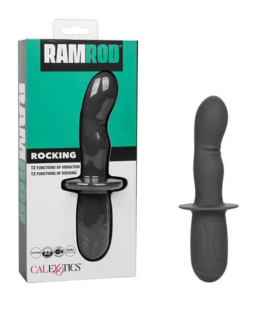 Anal Ramrod Ramrod Rocking Rechargeable Silicone Anal Probe Gray