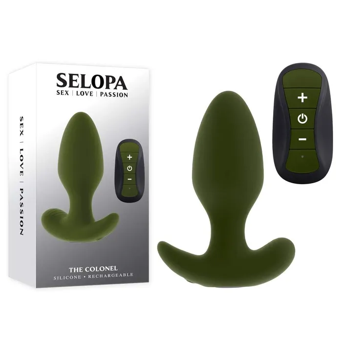 Anal Selopa Selopa THE COLONEL Green Vibrating Butt Plug
