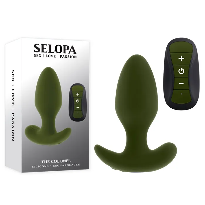 Anal Selopa Selopa THE COLONEL Green Vibrating Butt Plug