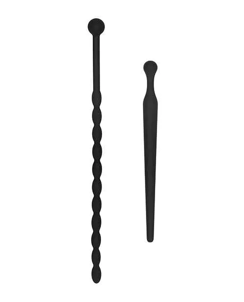 Anal Shots Ouch Urethral Sounding Beginners Silicone Plug Set Black Ouch Anal Shots Ouch Urethral Sounding Beginners Silicone Plug Set Black Ouch