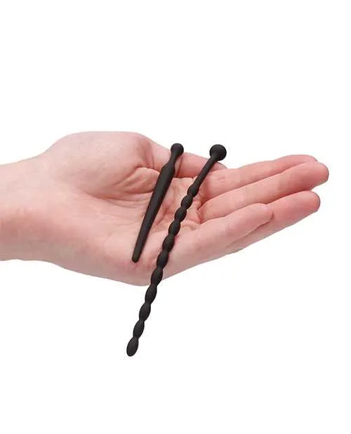 Anal Shots Ouch Urethral Sounding Beginners Silicone Plug Set Black Ouch Anal Shots Ouch Urethral Sounding Beginners Silicone Plug Set Black Ouch