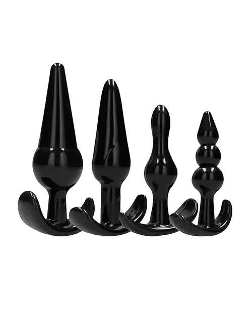 Anal Sono Shots Sono No 8 Butt Plug Black Set of 4 Anal Sono Shots Sono No 8 Butt Plug Black Set of 4