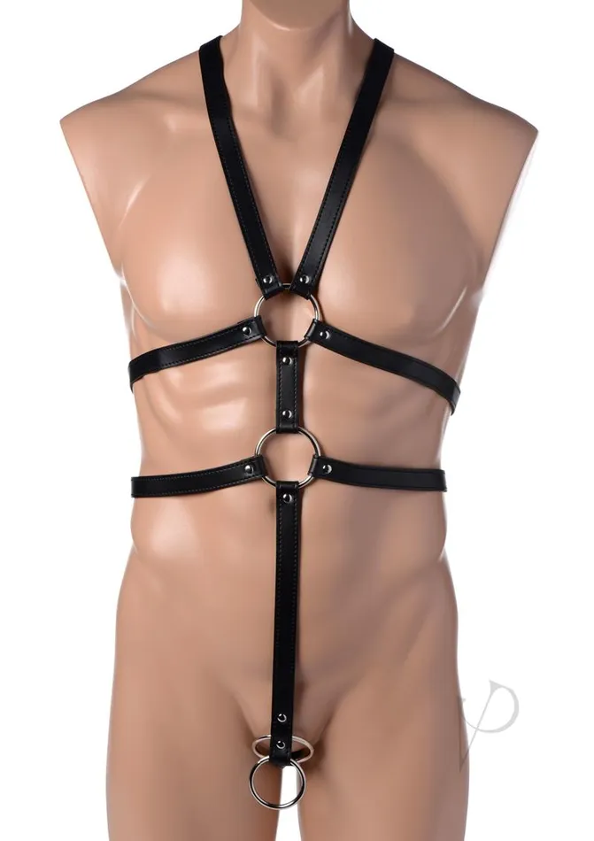 Anal Strict Male Body Harness Black Strict
