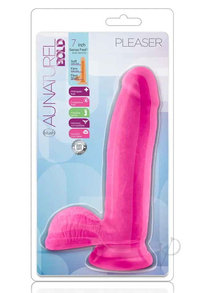 Au Naturel Female Sex Toys Au Naturel Bold Pleaser Dildo with Suction Cup 7in Pink Au Naturel Female Sex Toys Au Naturel Bold Pleaser Dildo with Suction Cup 7in Pink