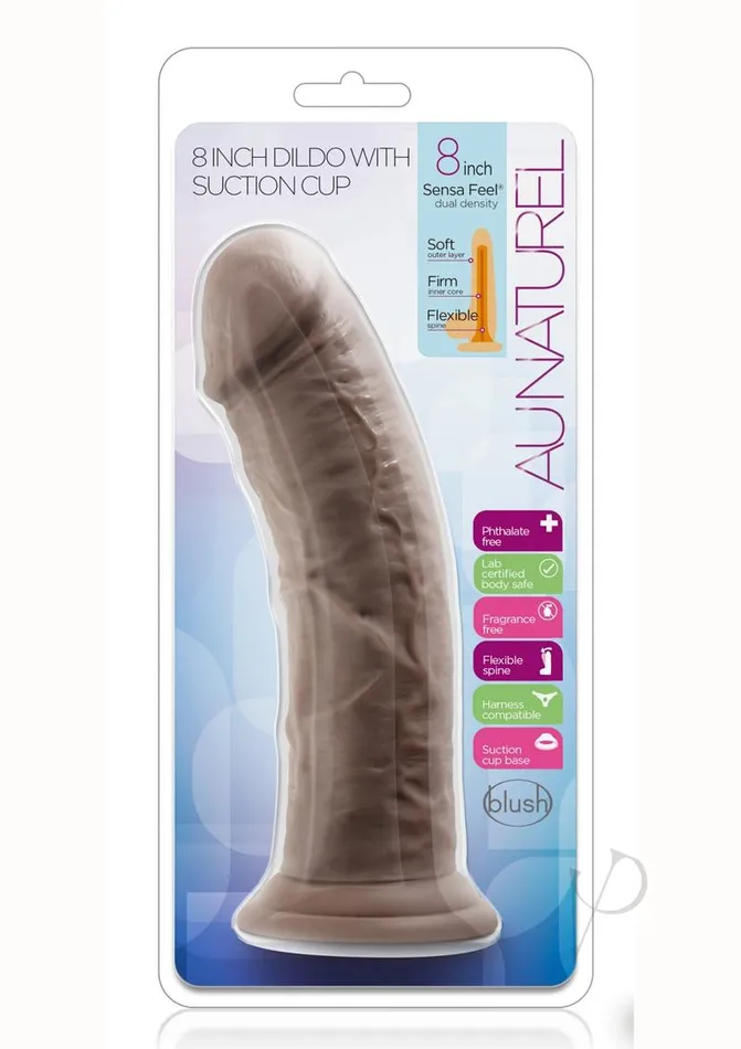 Au Naturel Female Sex Toys Au Naturel Dildo with Suction Cup 8in Chocolate Au Naturel Female Sex Toys Au Naturel Dildo with Suction Cup 8in Chocolate