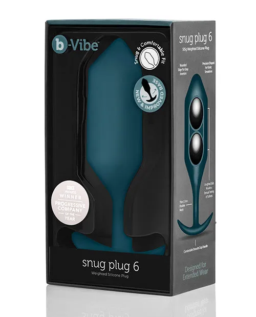 B Vibe Anal BVibe Snug Plug 6 Silicone Weighted Anal Plug Marine Blue