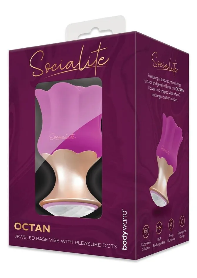 Bodywand Vibrators Bodywand Socialite Octan Rechargeable Silicone Massager PurpleGold Bodywand Vibrators Bodywand Socialite Octan Rechargeable Silicone Massager PurpleGold