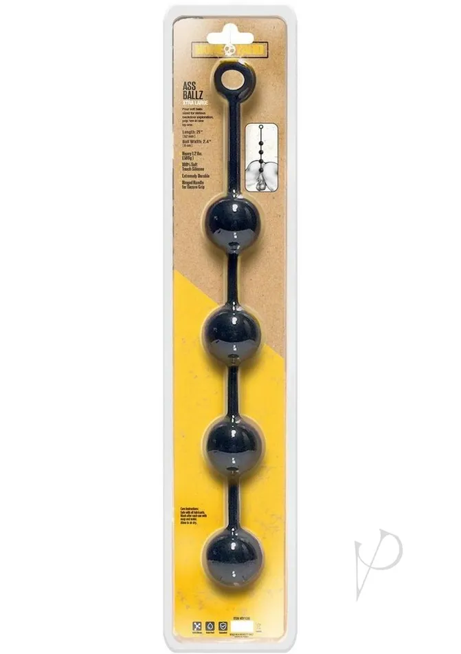 Boneyard Anal Boneyard Ass Ballz Silicone Anal Beads XLarge Black Boneyard Anal Boneyard Ass Ballz Silicone Anal Beads XLarge Black