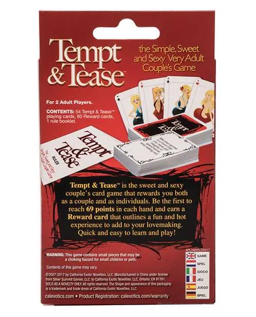 Cal Exotics Couples Tempt and Tease Couples Card Game Cal Exotics Couples Tempt and Tease Couples Card Game