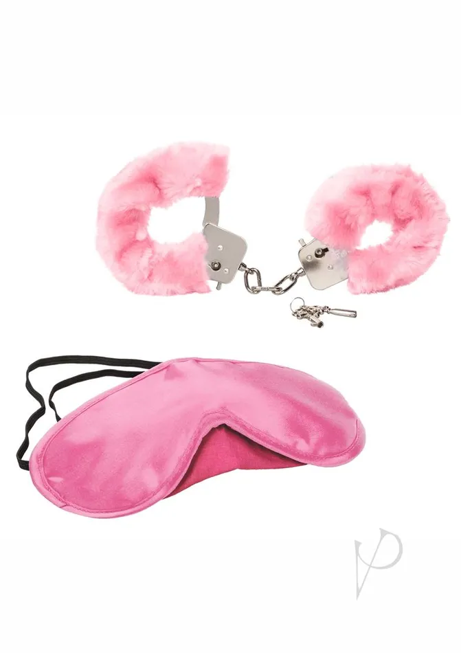 Cal Exotics Vibrators Pleasure Cuffs with Satin Mask Pink Cal Exotics Vibrators Pleasure Cuffs with Satin Mask Pink