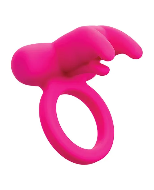 CalExotics Silicone Rechargeable Triple Clit Flicker Cock Ring Pink Couples Enhancers Male Sex Toys CalExotics Silicone Rechargeable Triple Clit Flicker Cock Ring Pink Couples Enhancers Male Sex Toys