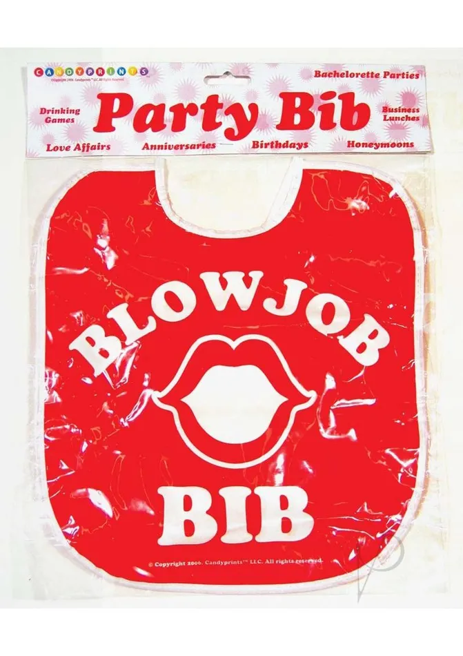 Candyprints Party Bib Blow Job Red Candyprints Party Vibrators