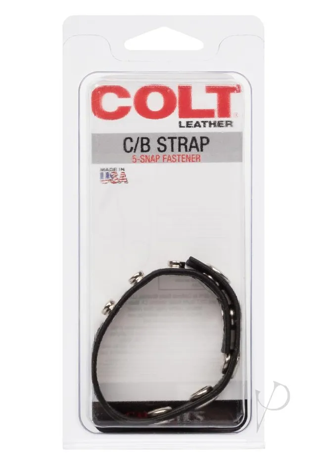 Colt Male Sex Toys COLT Leather CB Strap Adjustable 5 Snap Cock Ring Black Colt Male Sex Toys COLT Leather CB Strap Adjustable 5 Snap Cock Ring Black