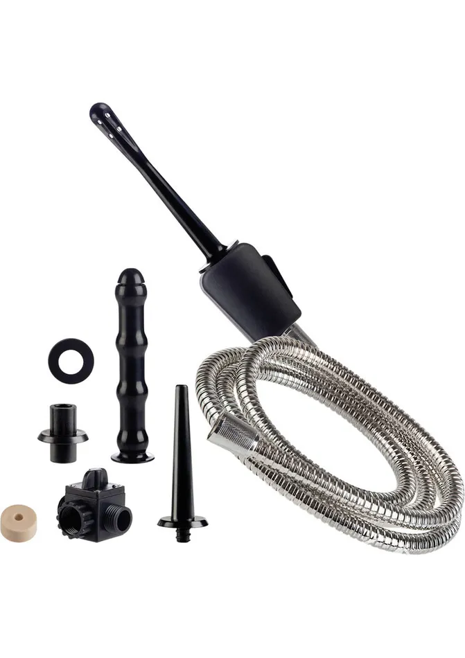 COLT Shower Shot Anal Douche with Dong 675in Black Colt Anal