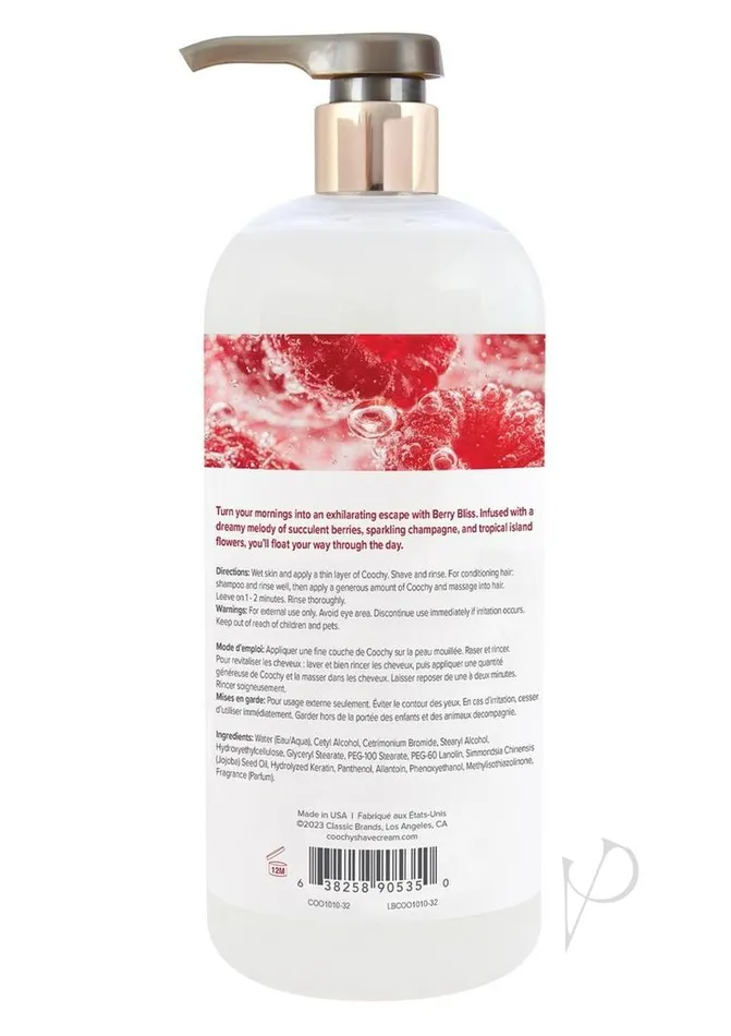 Coochy Berry Bliss Shave Cream 30oz Coochy Vibrators
