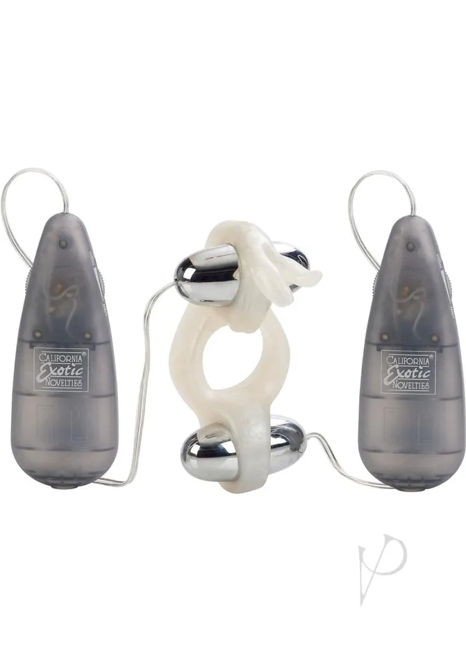 Couples Enhancers Couples Rockin Rabbit Vibrating Cock Rings Cock Ring with Clitoral Stimulation and Wired Remote Control White Couples Enhancers Couples Rockin Rabbit Vibrating Cock Rings Cock Ring with Clitoral Stimulation and Wired Remote Control White