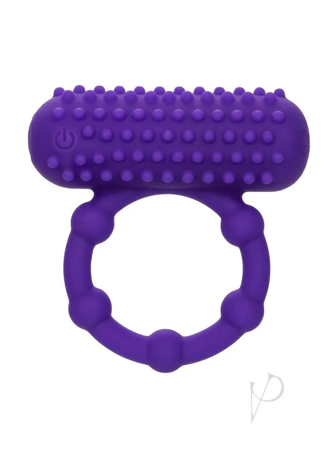 Couples Enhancers Silicone Rechargeable 5 Bead Maximus Couples Ring Purple Vibrators