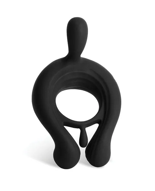 Couples Kairos Vibrating Cock Ring w 3 Bullets Black Honey Play Box