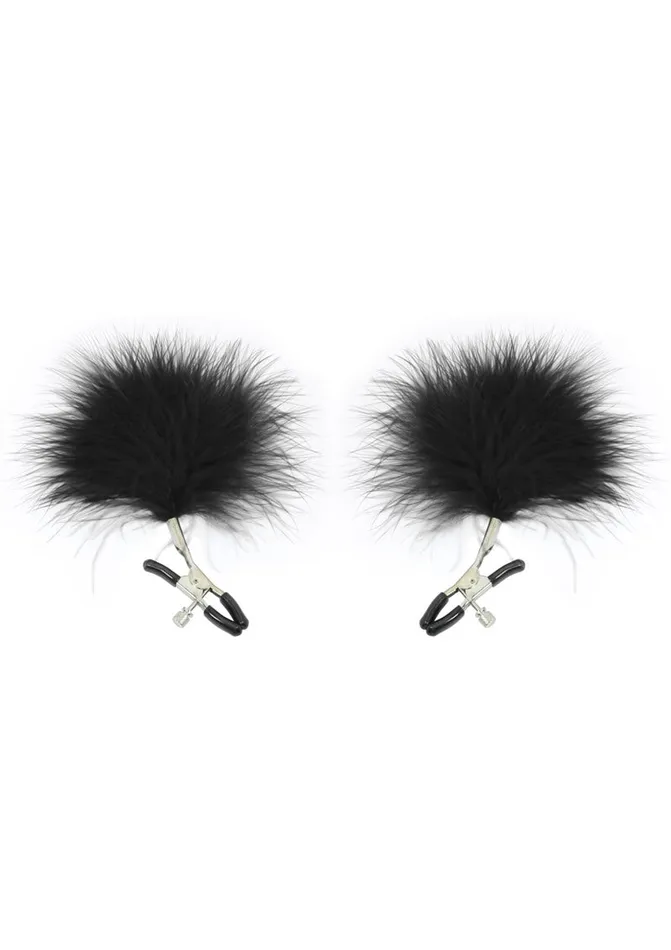Couples Sex and Mischief Feathered Nipple Clamps Black Sex And Mischief Couples Sex and Mischief Feathered Nipple Clamps Black Sex And Mischief