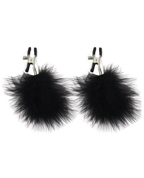 Couples Sex and Mischief Feathered Nipple Clamps Black Sex And Mischief Couples Sex and Mischief Feathered Nipple Clamps Black Sex And Mischief