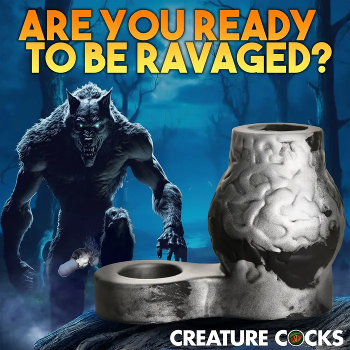 Creature Cocks Male Sex Toys Night Prowler Silicone Girth Enhancer with Ball Strap