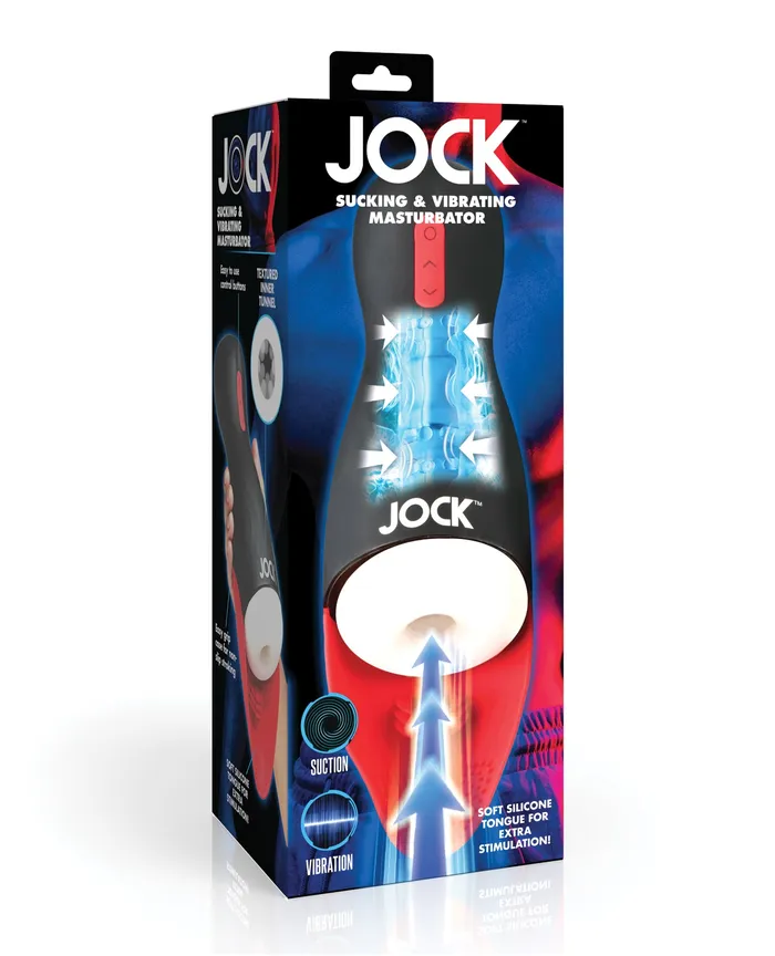 Curve Toys Jock Sucking Vibrating Masturbator BlackRed Jock Vibrators