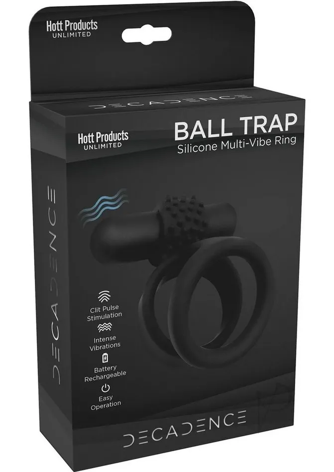 Decadence Ball Trap Silicone Cock and Ball Strap Black Decadence Male Sex Toys Decadence Ball Trap Silicone Cock and Ball Strap Black Decadence Male Sex Toys