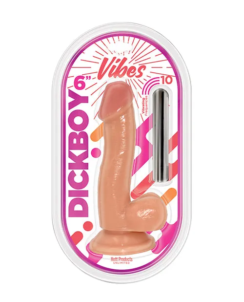 Dickboy Dildos Dickboy Vibes Rechargeable Silicone Multi Speed Dildo 6In Vanilla Dickboy Dildos Dickboy Vibes Rechargeable Silicone Multi Speed Dildo 6In Vanilla