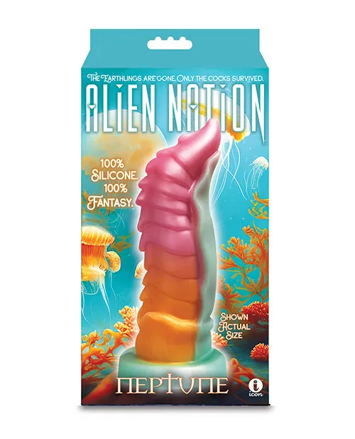 Dildos Alien Nation Neptune Silicone Dildo OrangeMagenta Alien Nation