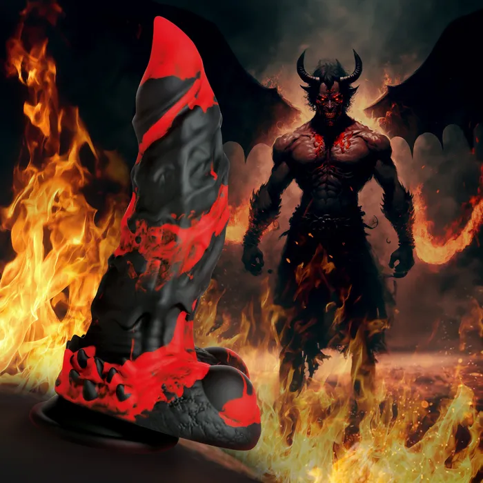 Dildos Creature Cocks Fire Demon Monster Silicone Dildo