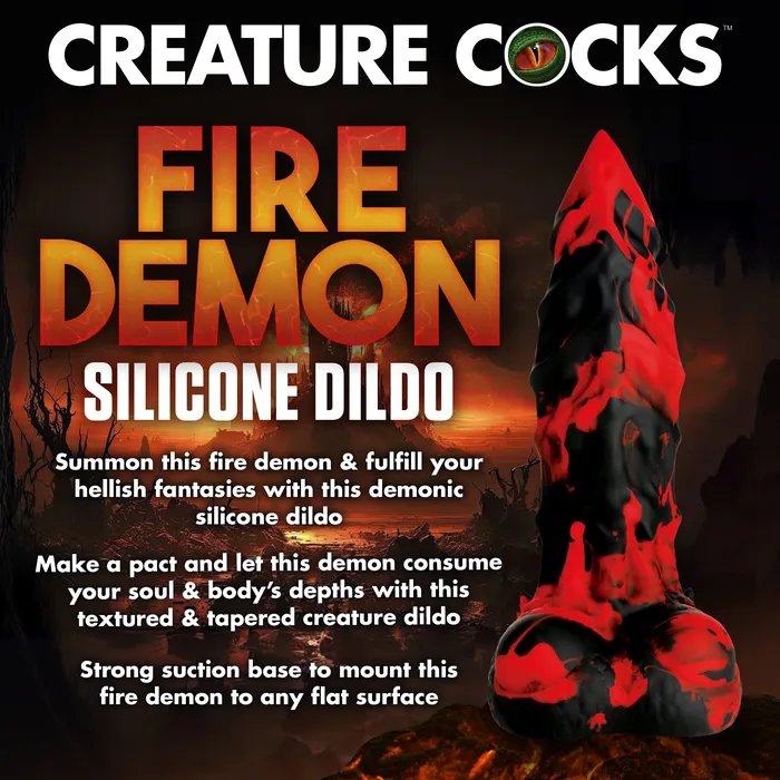 Dildos Creature Cocks Fire Demon Monster Silicone Dildo