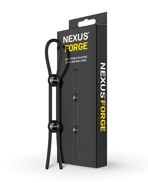 Dildos Nexus Nexus Forge Double Lasso Adjustable Cock and Ball Silicone Cock Tie Black Dildos Nexus Nexus Forge Double Lasso Adjustable Cock and Ball Silicone Cock Tie Black
