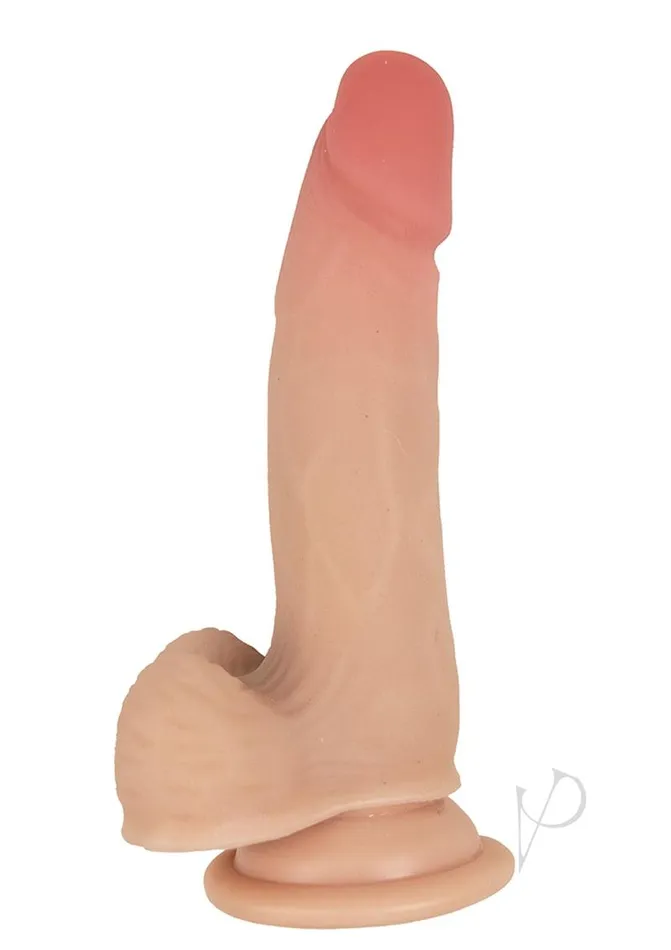 Dildos Realcocks Self Lubricating Bendable Dildo with Balls 6in Vanilla Realcocks