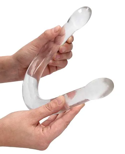 Dildos RealRock Crystal Clear Non Realistic Double Dildo 17in Clear Real Rock Dildos RealRock Crystal Clear Non Realistic Double Dildo 17in Clear Real Rock
