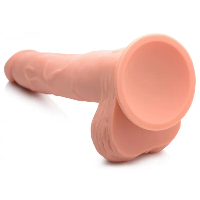 Dildos Thrusting and Vibrating 8 Inch Dildo Curve Toys