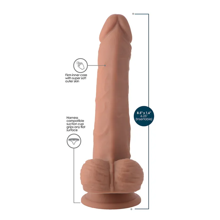 Dildos Thrusting and Vibrating 8 Inch Dildo Curve Toys