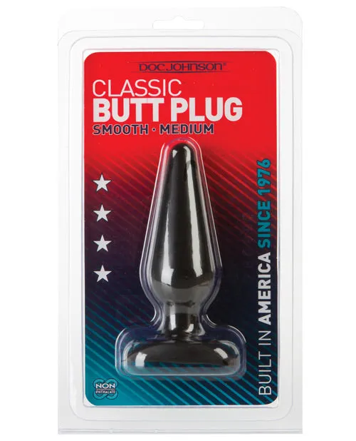 Doc Johnson Classic Butt Plug Medium Black Doc Johnson Anal Doc Johnson Classic Butt Plug Medium Black Doc Johnson Anal