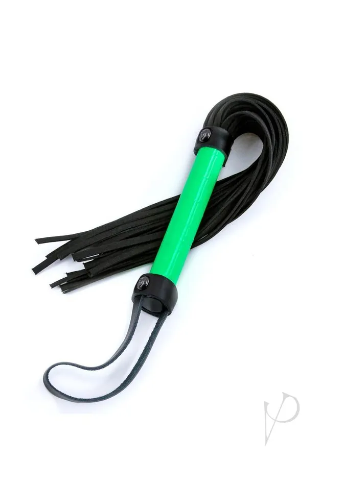 Electra Play Things Couples Electra Play Things PU Leather Flogger Green Electra Play Things Couples Electra Play Things PU Leather Flogger Green