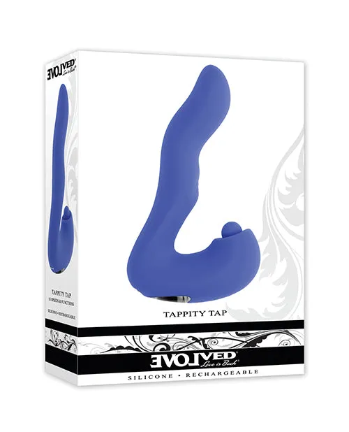Evolved Vibrators Tappity Tap Rechargeable Silicone Vibrator Blue