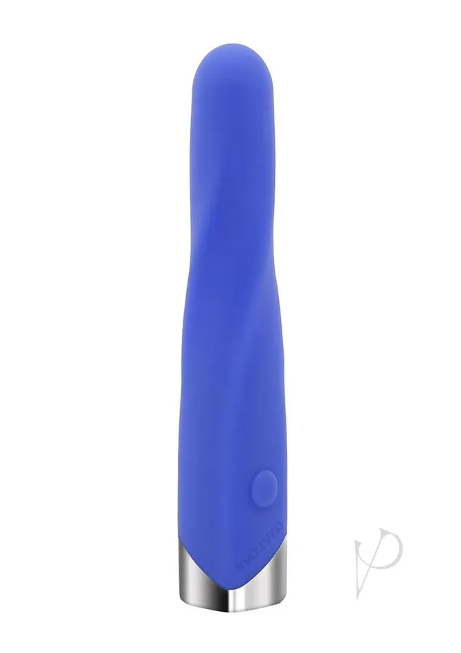 Evolved Vibrators Twisted Temptation Rechargeable Silicone Vibrator Blue