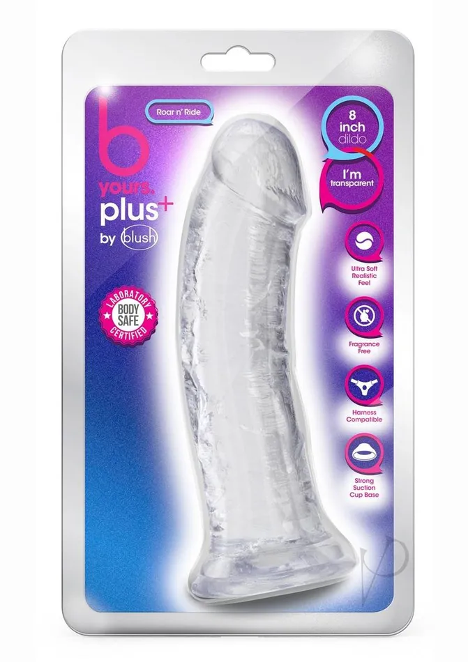 Female Sex Toys B Yours B Yours Plus Roar n Ride Realistic Dildo 8in Clear Female Sex Toys B Yours B Yours Plus Roar n Ride Realistic Dildo 8in Clear