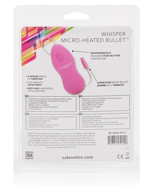 Female Sex Toys Bullets Whisper Micro Warming Bullet with Wired Remote Control Pink Female Sex Toys Bullets Whisper Micro Warming Bullet with Wired Remote Control Pink