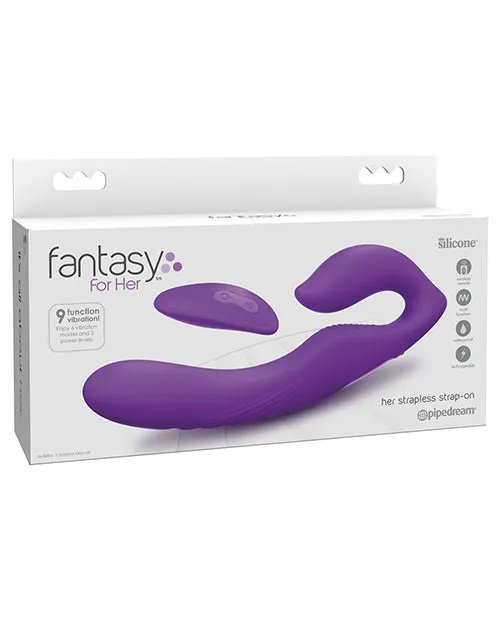 Female Sex Toys Fantasy For Her Fantasy For Her Ultimate Rechargeable MultiFunction Strapless Strapon with Remote Control Purple