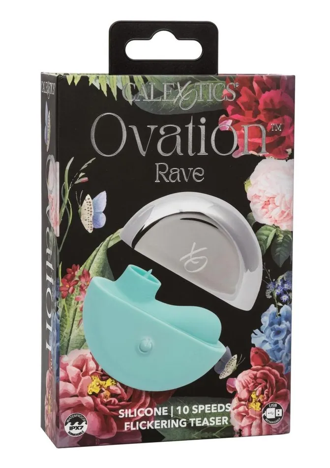 Female Sex Toys Ovation Rave Rechargeable Silicone Flickering Clitoral Stimulator Blue Ovation Female Sex Toys Ovation Rave Rechargeable Silicone Flickering Clitoral Stimulator Blue Ovation