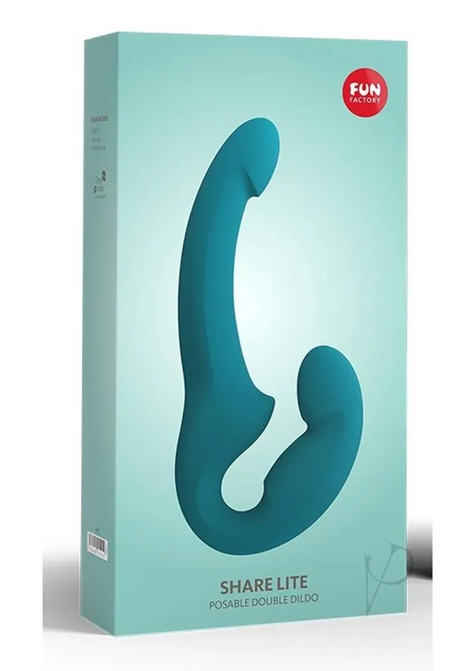 Female Sex Toys Share Lite Posable Double Dildo Silicone Strapless StrapOn Deep Sea Blue Fun Factory Female Sex Toys Share Lite Posable Double Dildo Silicone Strapless StrapOn Deep Sea Blue Fun Factory