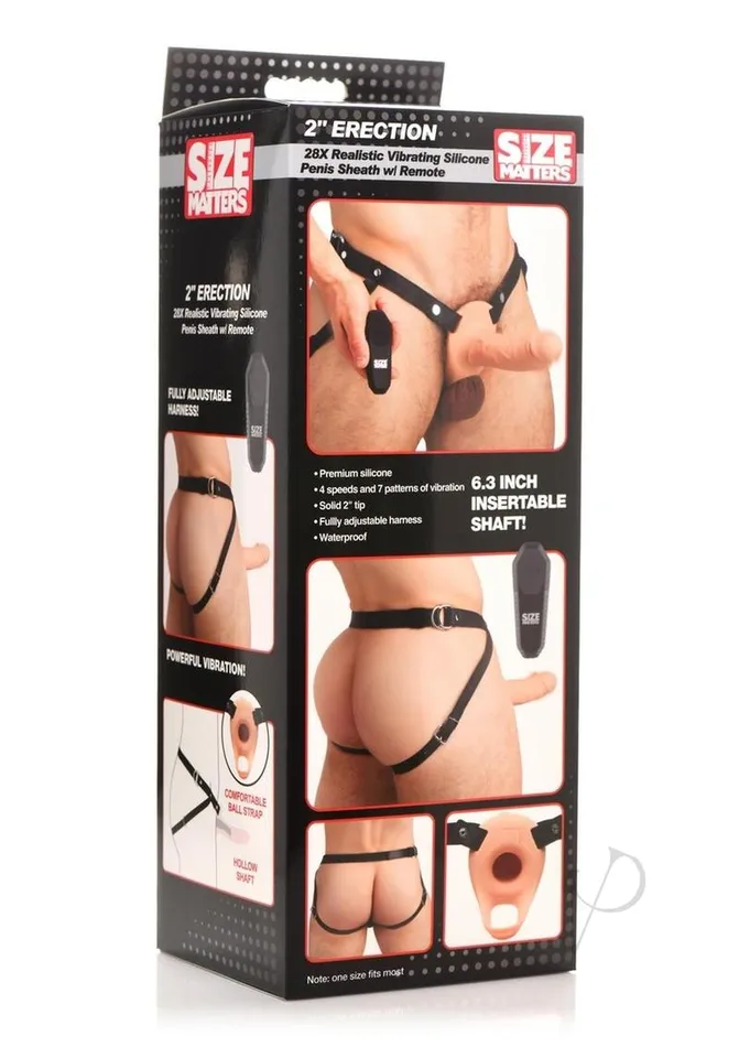Female Sex Toys Size Matters Size Matters 2 Erection 28X Realistic Vibrating Rechargeable Silicone Penis Sheath with Remote Control Vanilla Female Sex Toys Size Matters Size Matters 2 Erection 28X Realistic Vibrating Rechargeable Silicone Penis Sheath with Remote Control Vanilla