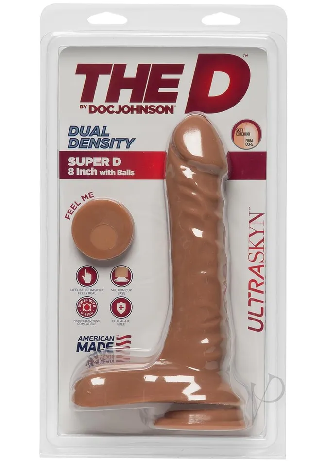 Female Sex Toys The D The D Super D Ultraskyn Dildo with Balls 8in Caramel Female Sex Toys The D The D Super D Ultraskyn Dildo with Balls 8in Caramel