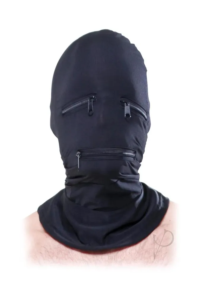 Fetish Fantasy Series Couples Fetish Fantasy Series Zipper Face Spandex Hood Black