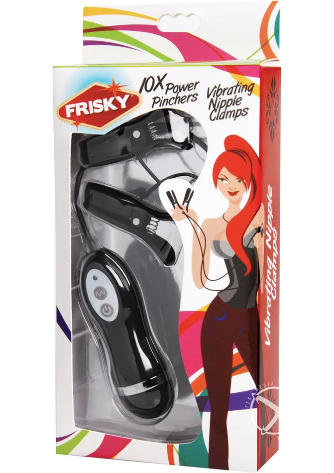 Frisky Female Sex Toys Frisky Power Pinchers 10 Mode Vibrating Nipple Clamps with Wired Remote Control Black Frisky Female Sex Toys Frisky Power Pinchers 10 Mode Vibrating Nipple Clamps with Wired Remote Control Black