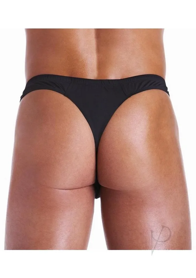 Fundies Unzip It Thong With Black Zorro Mask OS Black Fundies Anal